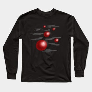 Shiny Red Planets Long Sleeve T-Shirt